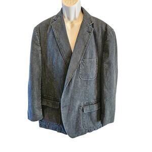 Kroon size 48 R Harrison wash black grunge 2 button pocket blazer proffesional #